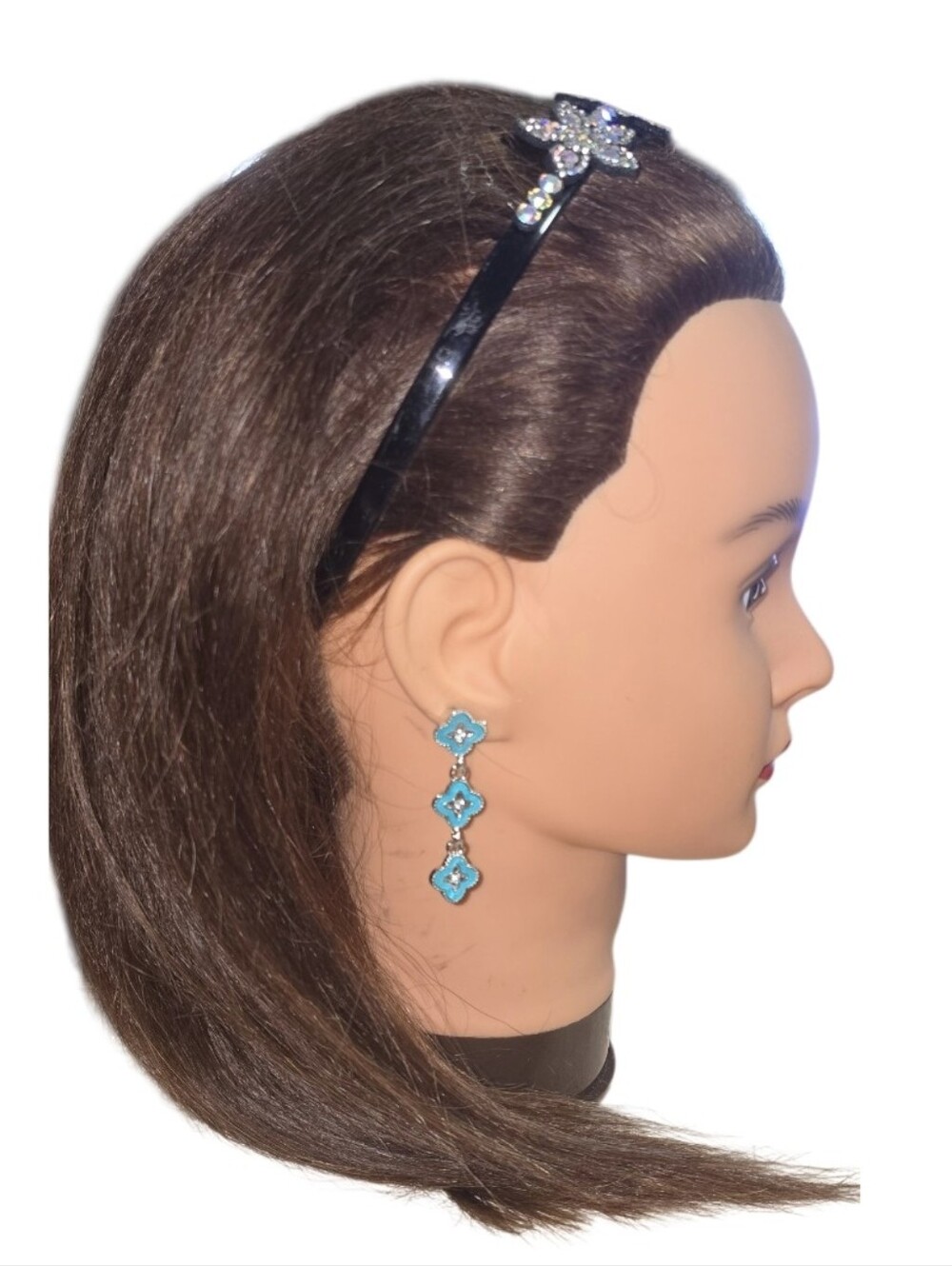 Turquoise Blue Flower Drop Earrings - Women Jewelry
